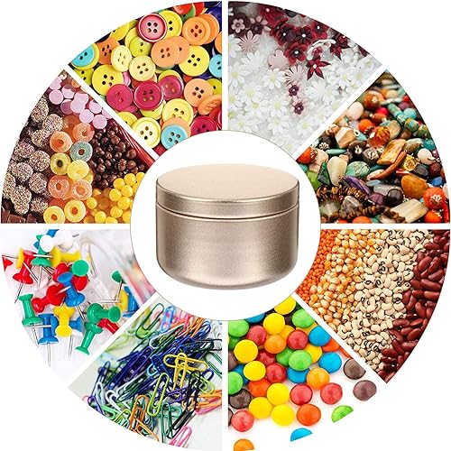 Miniatura 3 de Latas de metal redondas de metal con tapa, latas de té redondas de metal, latas de té, latas de té, tarros de almacenamiento pequeños para hacer