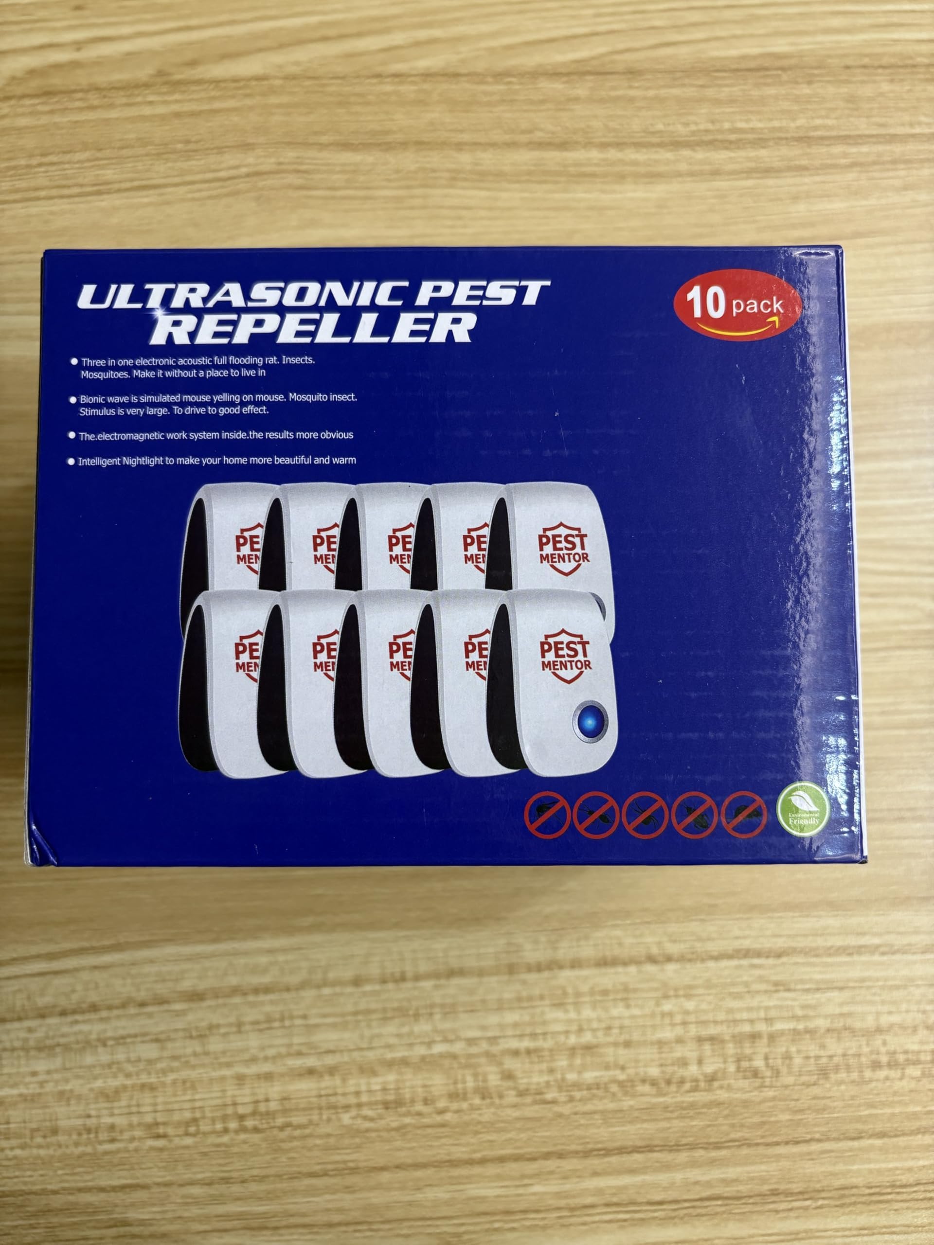 Repellente elettronico a ultrasuoni per parassiti, 10 pezzi, repellente elettronico per insetti, topi, zanzare, scarafaggi, roditori, ragni, formiche