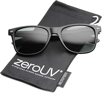 zeroUV Classic Eyewear 80s Retro Large Horn Rimmed Style Sunglasses