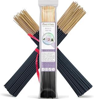 White Musk Incense Sticks 11" - 1 Bundle 85 to 100 Sticks - Smooth and Clean Long Burn Time, 45 to 60 Minutes.