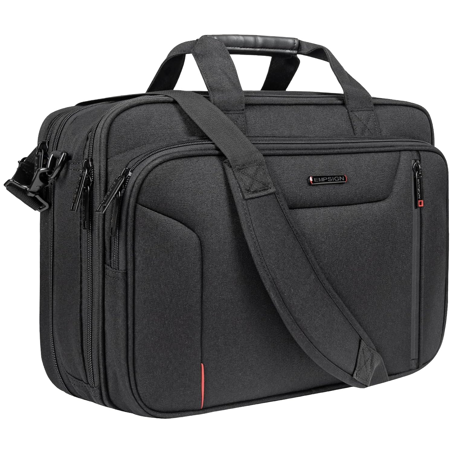 EMPSIGN Stylish Laptop Bag Briefcase 17 3 Inch Laptop Case Expandable Messenger Bag for Men Water Repellent RFID
