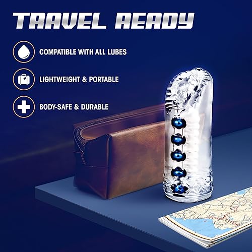 Miniatura 8 de Blush Novelties M para hombres sexy ultra suave realista bolsillo vagina HJ acanalado túnel masturbador masculino súper suave con cuentas fácil de