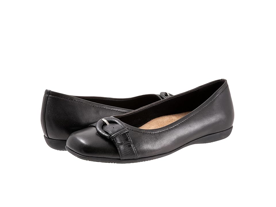Trotters Sylvia (Black) Women's Shoes INTERNATIONAL SHIPPING