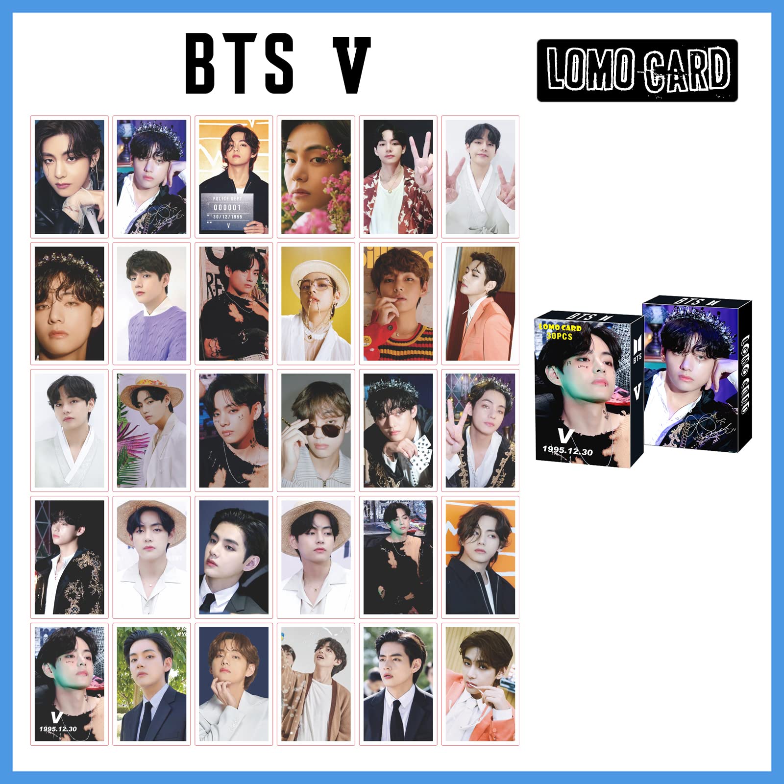 ZHENGGE Pacote com 8/240 peças BTS Lomo Card Kpop Bangtan Boys