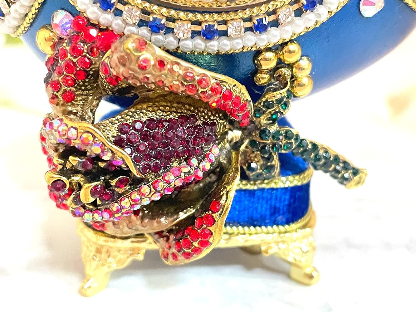 【入手困難】FABERGE ファベルジェ 　オルゴール　ジュエリーボックス Amazon｜BestAlice ジュエリー小物入れ Faberge 卵型小物入れ
