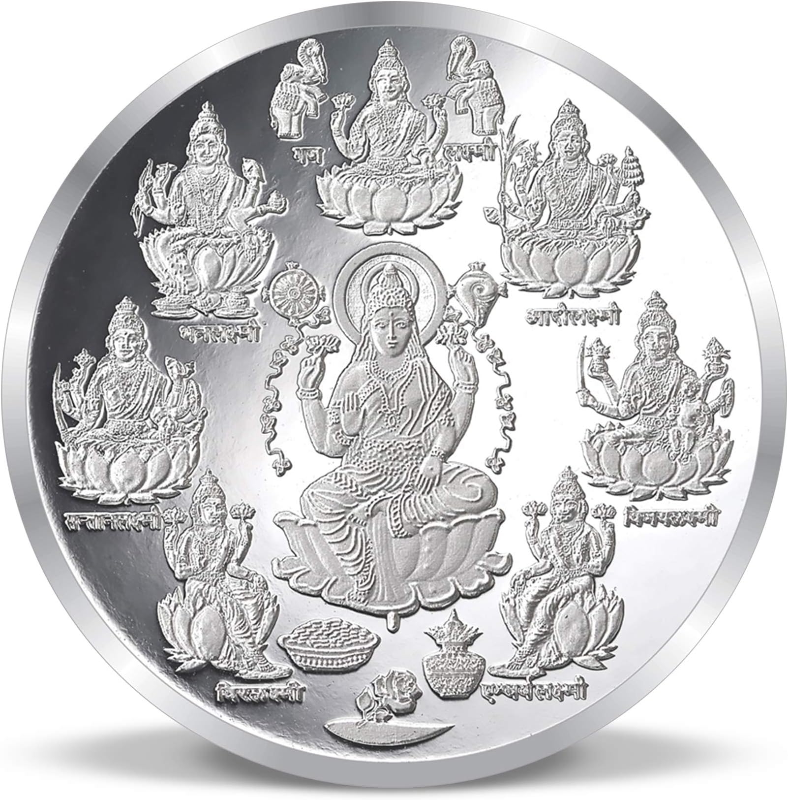 ACPL Precious Moments BIS Hallmarked Ashta Laxmi Silver Coin 999 Pure with Gift Box