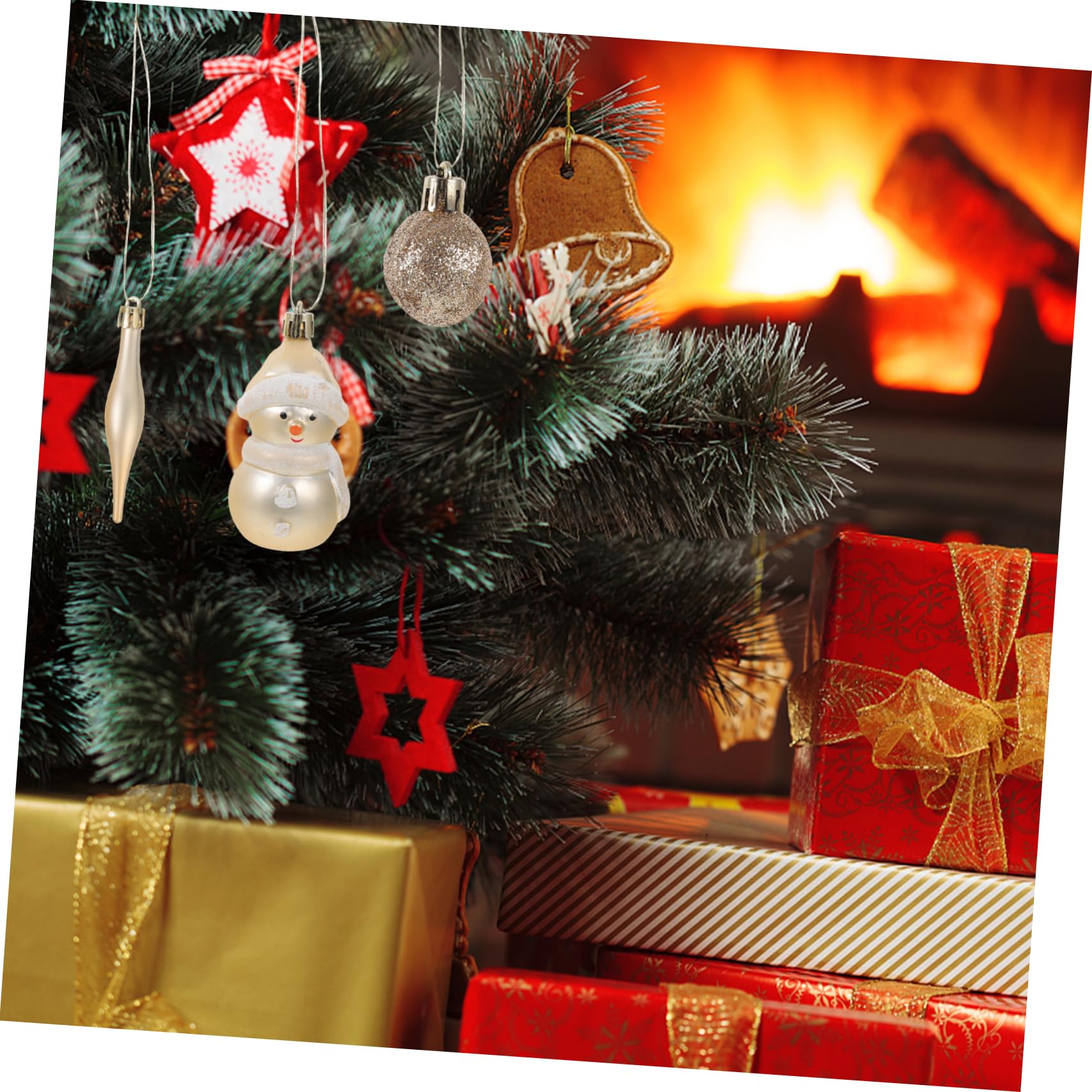 1 Jeu Boules De Noel Ornements De Flocon De Neige De Noël Boule De Noël à Suspendre Décorations d'arbre De Noël Ornement Boule Suspendue Boule à Suspendre l'arbre