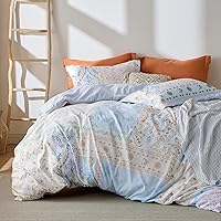 Vista 30 de Bedsure - Funda de edredón tamaño King – Juego de funda de edredón reversible terracota de 3 piezas con cierre de cremallera, juego de ropa de cama