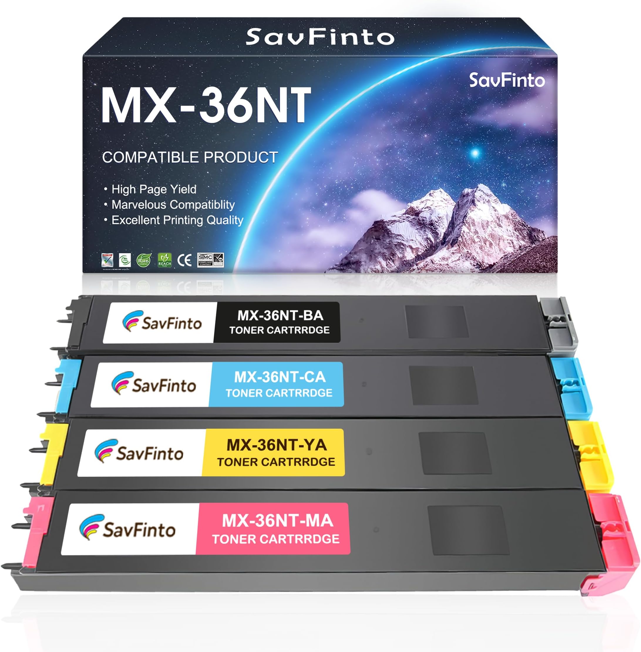 Toner Sharp Mx36nt Ca / Ma / Ya Para Mx-2610/2640/3610/3640 | Meses Sin