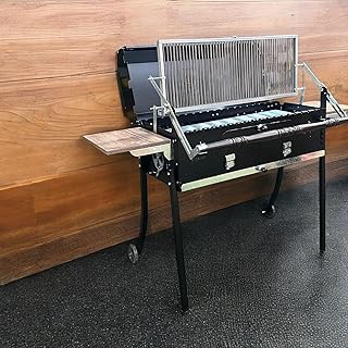 Farhan Steel Charcoal Grill with Stainless Steel Mesh code 503 – Heavy-Duty Outdoor BBQ Grill – Rust-Resistant & Durable Construction for Camping, Garden, Patio, and Picnics