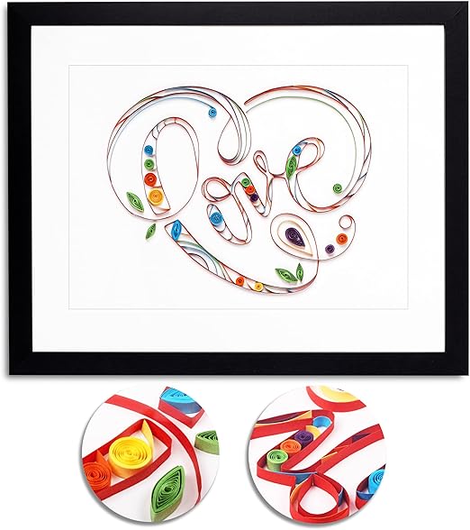 Rainbows & Lilies 12x15 Heart Shaped Love Sign Framed Wall