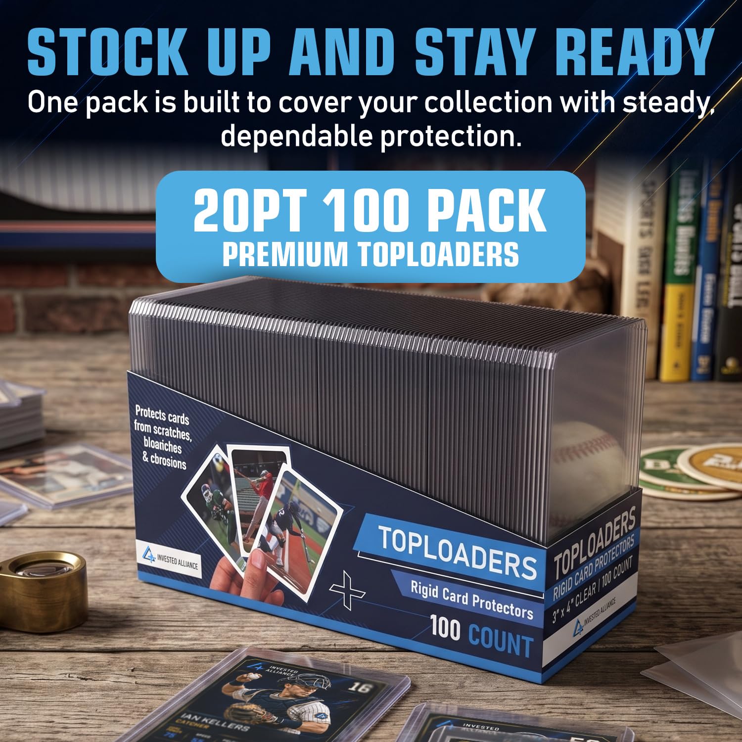 Premium Seamless 20PT - 360PT Thick Top Loader for Cards | Top Loader Card Holder, Baseball Card Sleeves Hard Plastic, Hard Trading Cards Sleeves, TCG Sports Sleeve Hards, Toploader Clear Plastic