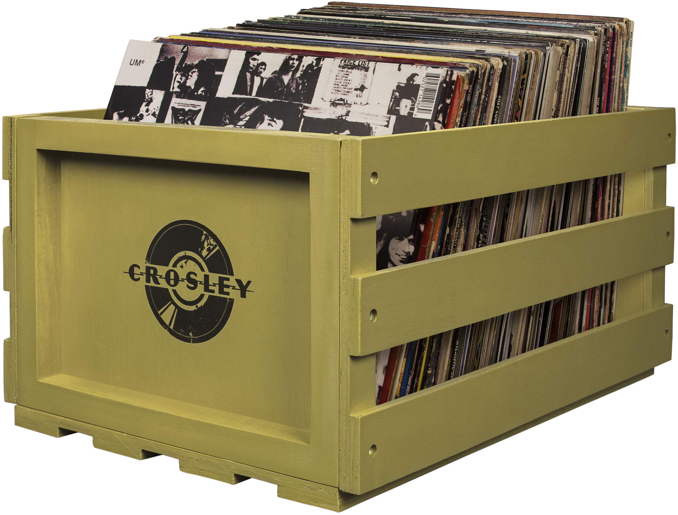 RECORD STORAGE CRATE - SAGE