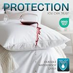 Beddora 4 Pack Pillow Protectors Queen Size – Waterproof Zippered Pillow Case Covers, Bed Bug & Dust Mite Proof Pillow Encasements 20 x 30 Inches, Soft Noiseless Waterproof Pillow Covers for Sleeping