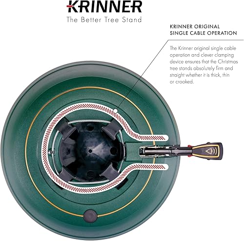 Miniatura 9 de Krinner Tree Genie M, soporte para árbol de Navidad con pedal y funcionamiento de un solo cable