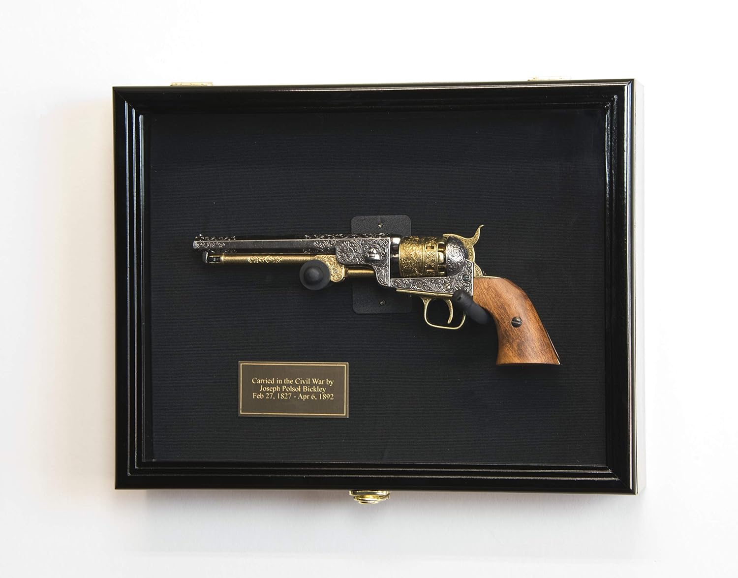 Large/Double 2 Pistol Handgun Revolver Gun Display Case Cabinet Rack Shadowbox