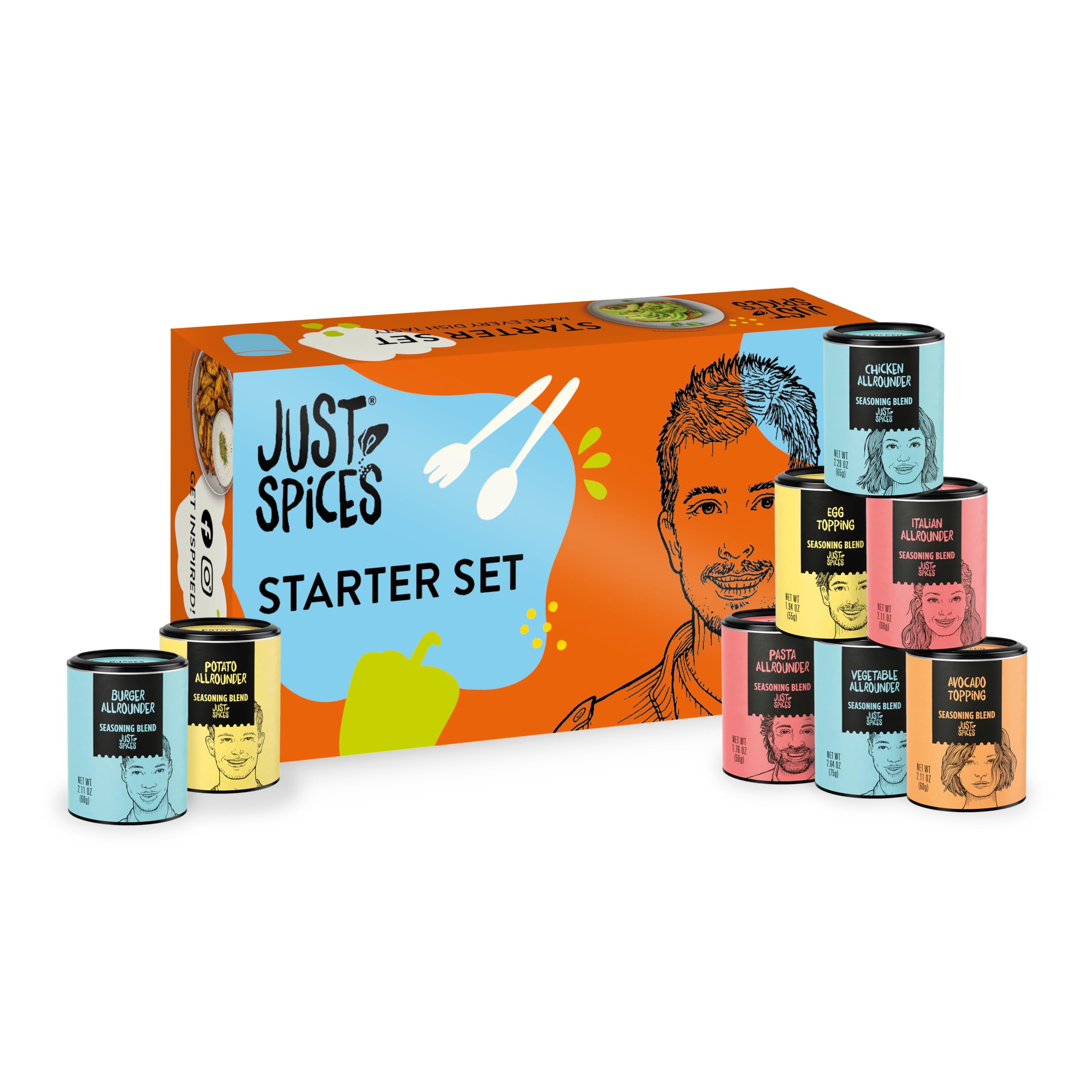 Just Spices Starter Set, 18.0 OZ | Every meal covered. With just one set.