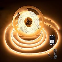 Macchiatto 5 m COB LED Strip Warm White 3000 K, 640 LEDs Dimmable Light Strip CRI90+, COB LED Strip Spotless Flexible for TV Backlight Bedroom Kitchen Wardrobe