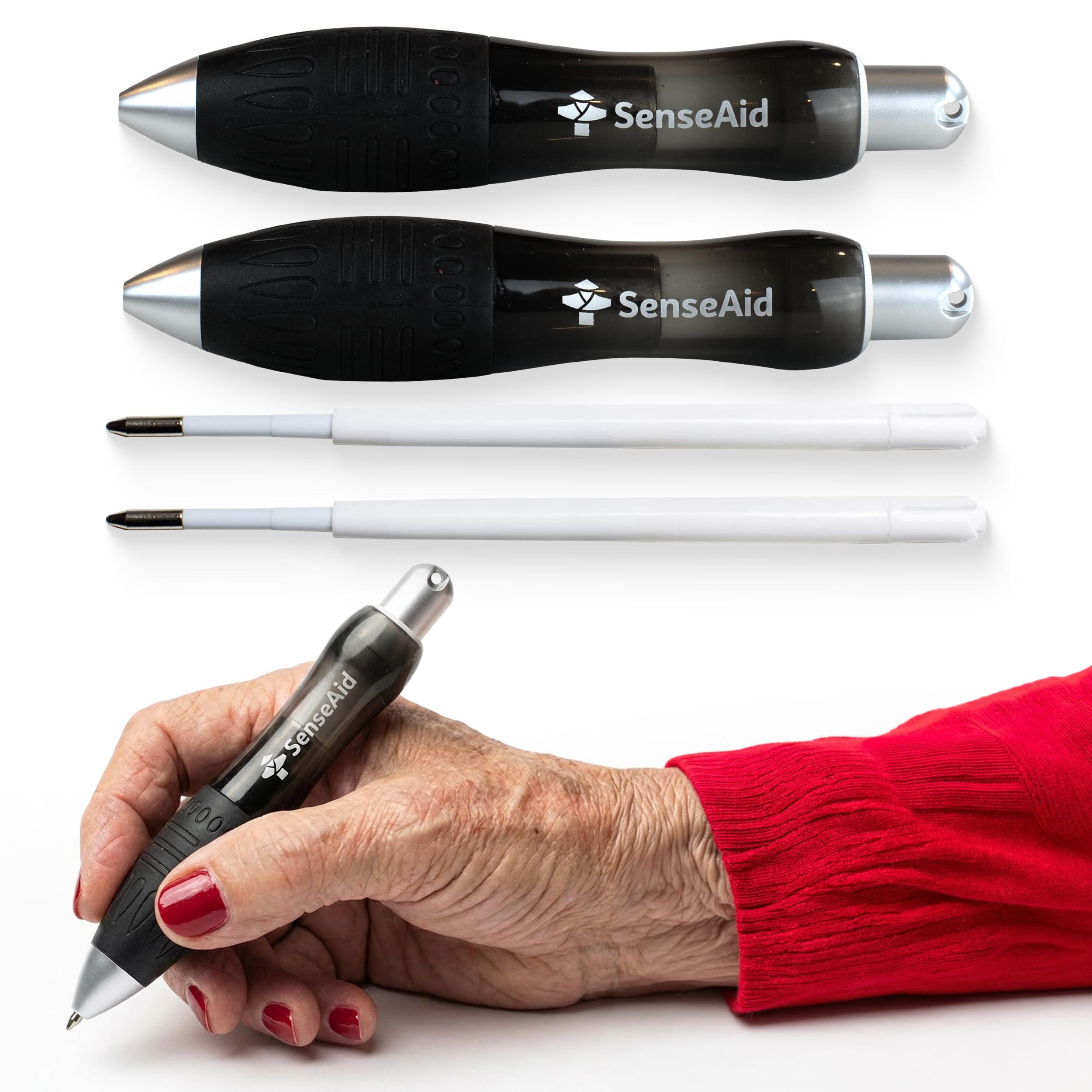 3 Stuks Grote Pennen Zware Pennen, 20cm Extra Groot Soepel Schrijven Verzwaarde Pen Dikke Gigantisch Schrijfhulpmiddel voor School en Kantoor (Blauw