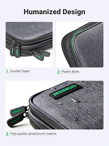 Miniatura 9 de UGREEN Paquete de estuche para auriculares con bolsa organizadora de viaje