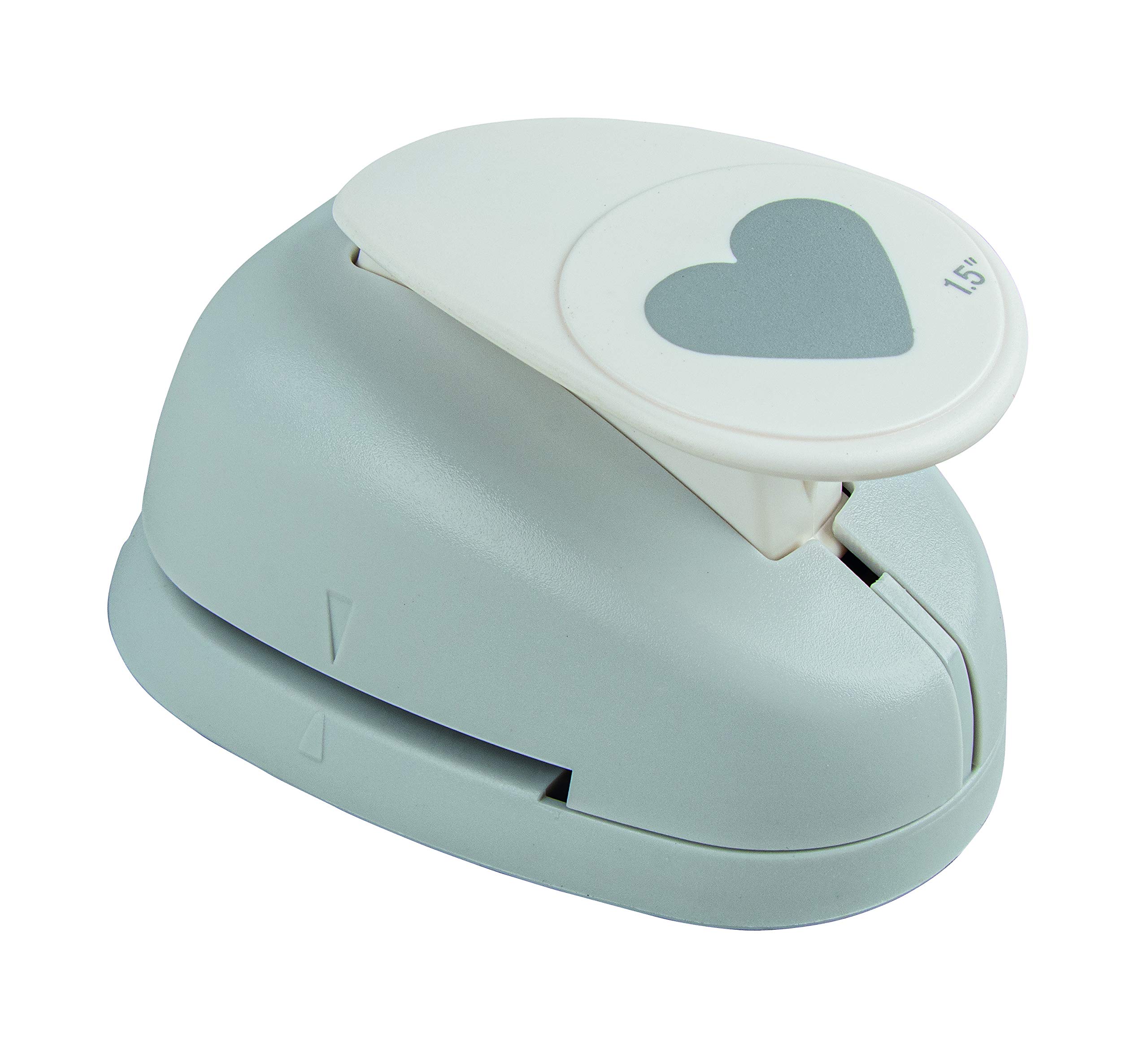 Rayher Paper Craft Punch with Heart Design, Lever Punch for Card Making and Scrapbooking, 3.81cm, 1 1/2", 89845000