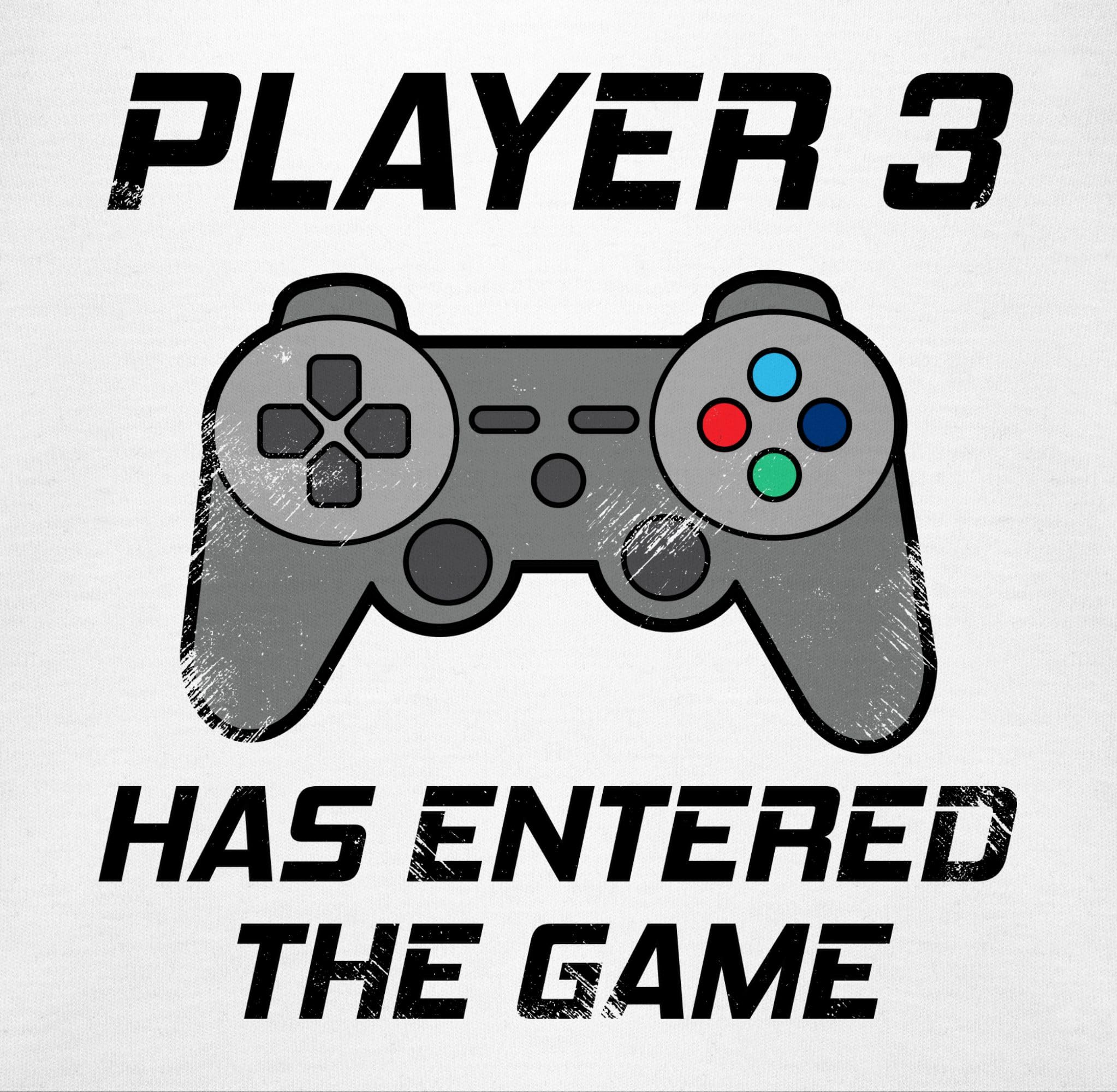 Shirtracer - Baby Body Kurzarm - Sprüche - Player 3 has entered the Game - schwarz
