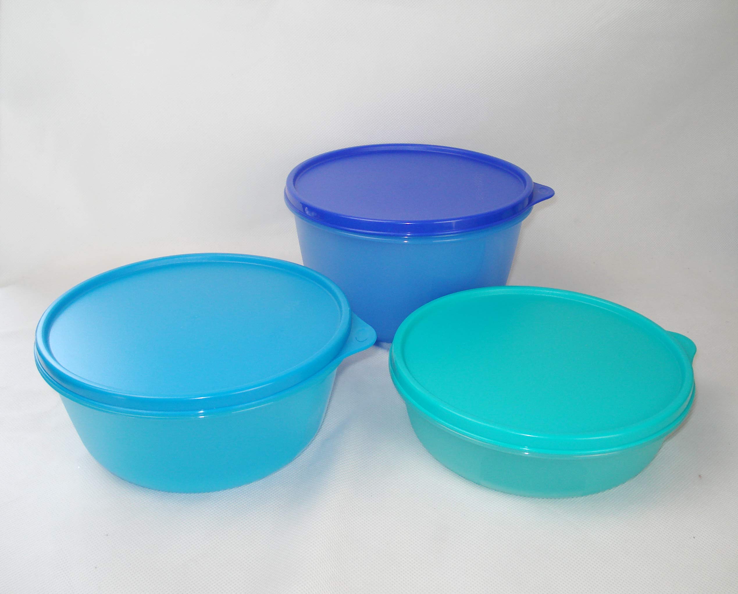 TUPPERWARE Kühlschrank Clarissa 2L dunkelblau, 1,5L blau, 1L türkis Panorama