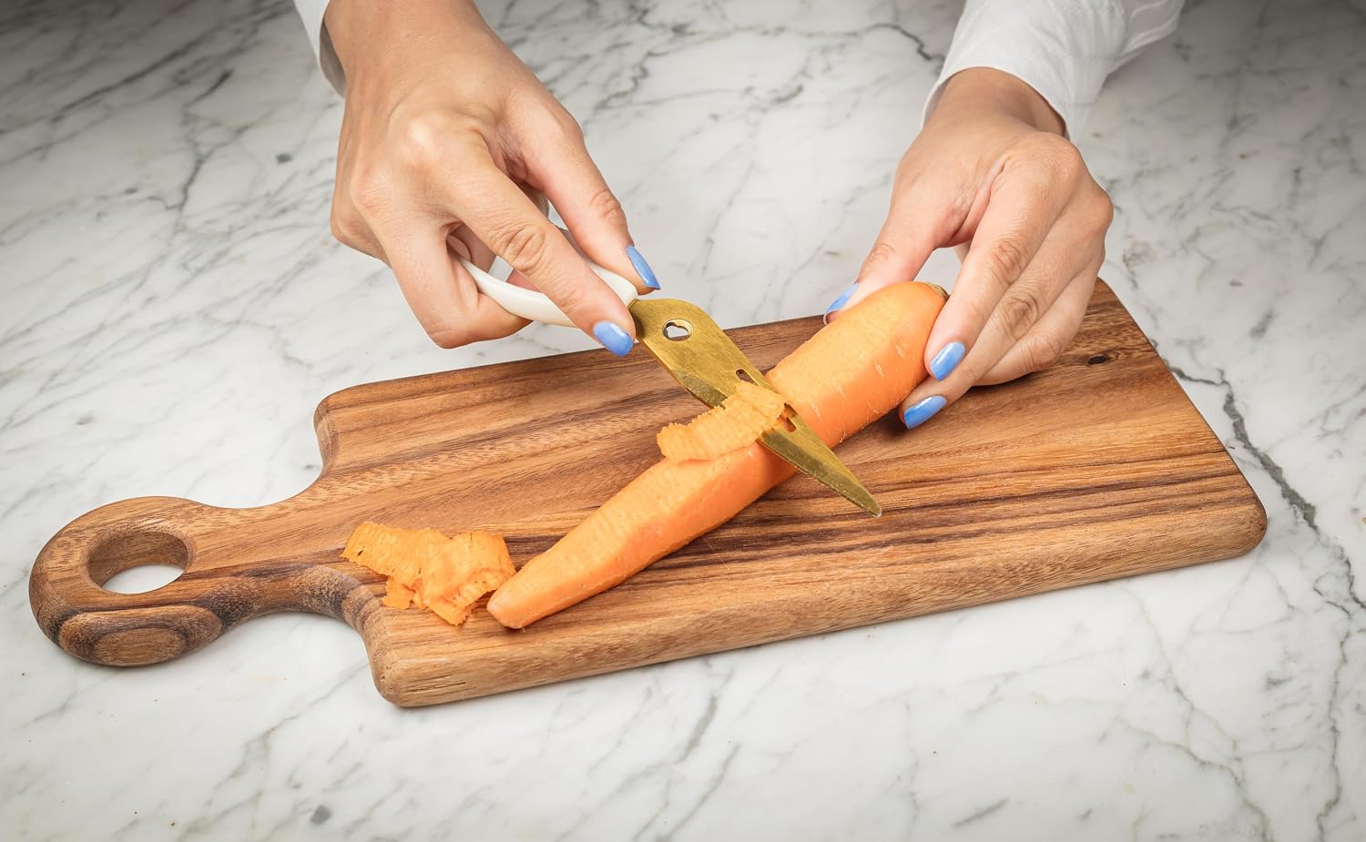 Abbott Collection Multi Purpose Kitchen Shears - Gold/Ivory | Stainless Steel/Rubber, 9"L