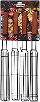 Vista 7 de Farberware 5290494 BBQ Shish Kabob - Cestas para asar, color negro y madera