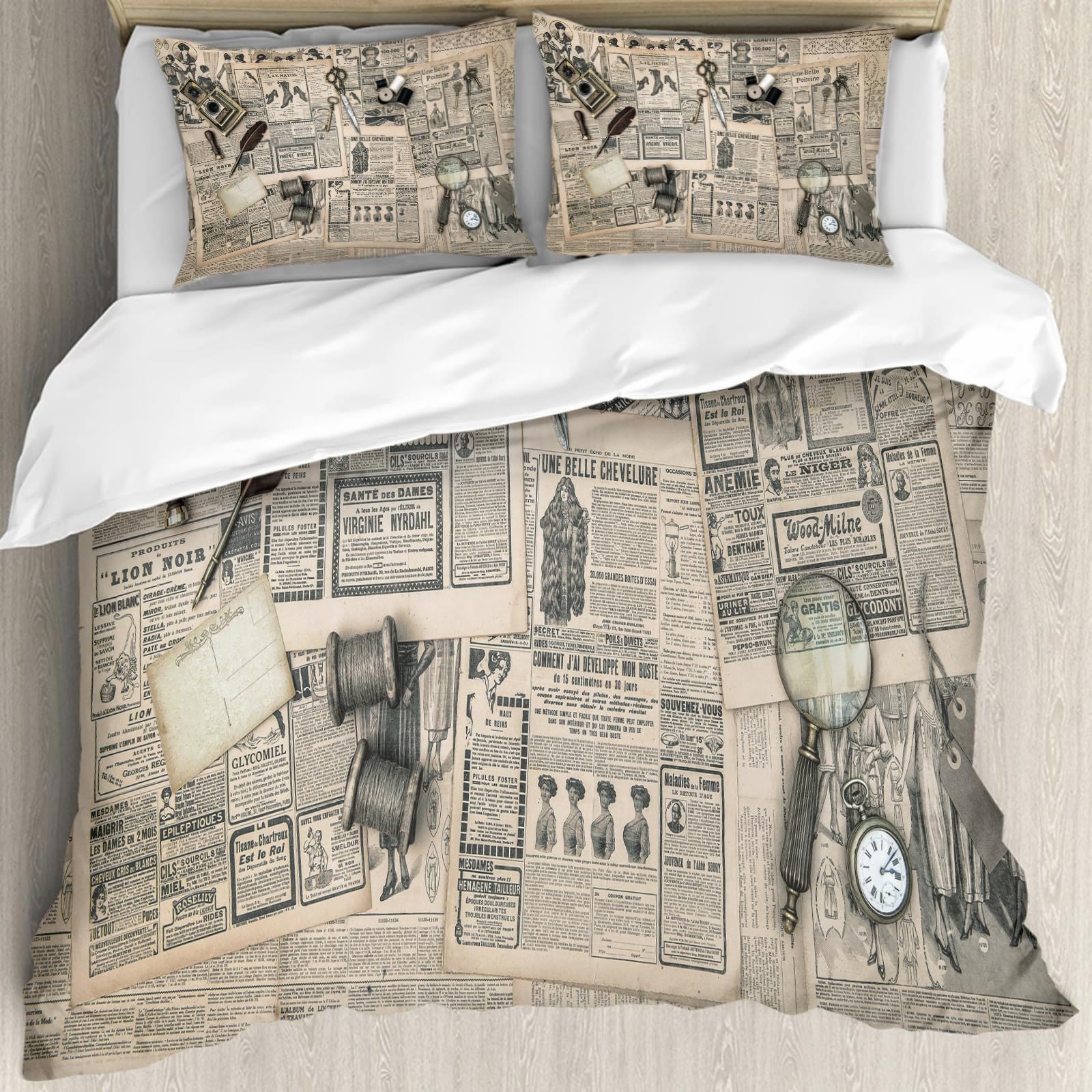 Housse de couette et d'oreiller ensemble personnes allergiques 228x264