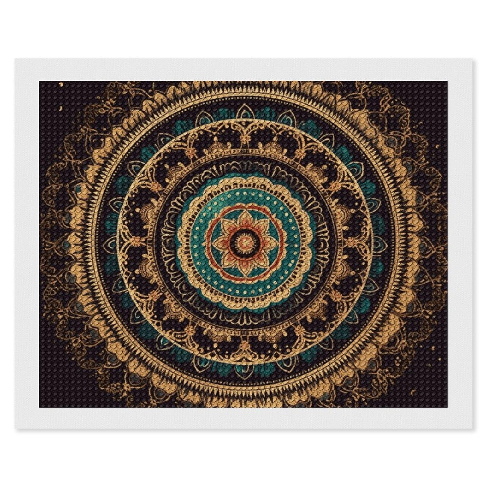 NONHAI Diamond Painting Kits for Adults - DIY Diamond Art Kits for Beginners - Full 5D Paint Drill Diamond Dots Paintings- Mandala Diamonds Pictures Gem Art and Craft Wall Decor 16"x20"