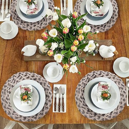 Miniatura 8 de Decozen Juego de 6 manteles individuales para decoración de cocina, resistentes a los arañazos, a las manchas de calor, lavables, lavables, para