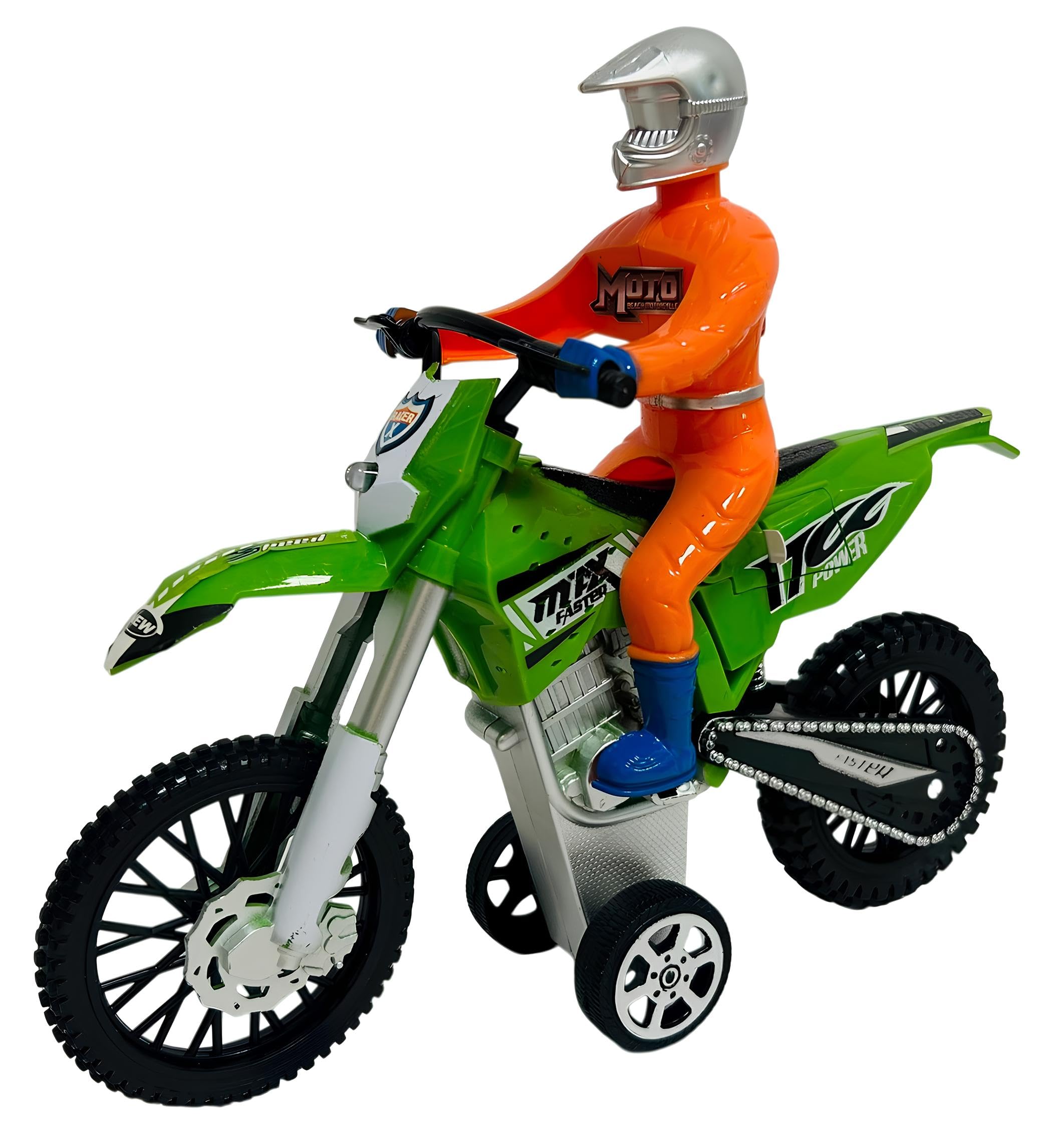 Modèle Moto Cross Moto Jouet Lumières Sons Réels et Musique avec Mouvement à Embrayage avec Pilote Moto pour Enfants Moto Jeu Dirt Bike Cross Modèle Couleurs Assorties Couleur Aléatoire