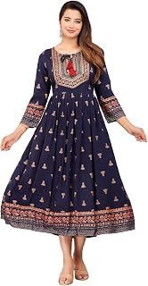 Vorcia Febtex Maternity Gown for Women for Feeding Baby | Horizontal Zip for Breastfeeding | Fits During Pregnancy & After... Price In India
