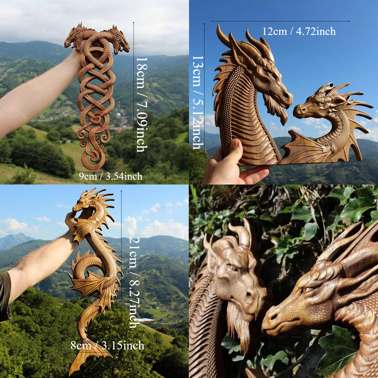 木製物 擺件 龍雕刻 骨董品 中國古美術 Amazon.com: PRETYZOOM 12 公分中國龍木雕龍木雕龍雕紅木雕小