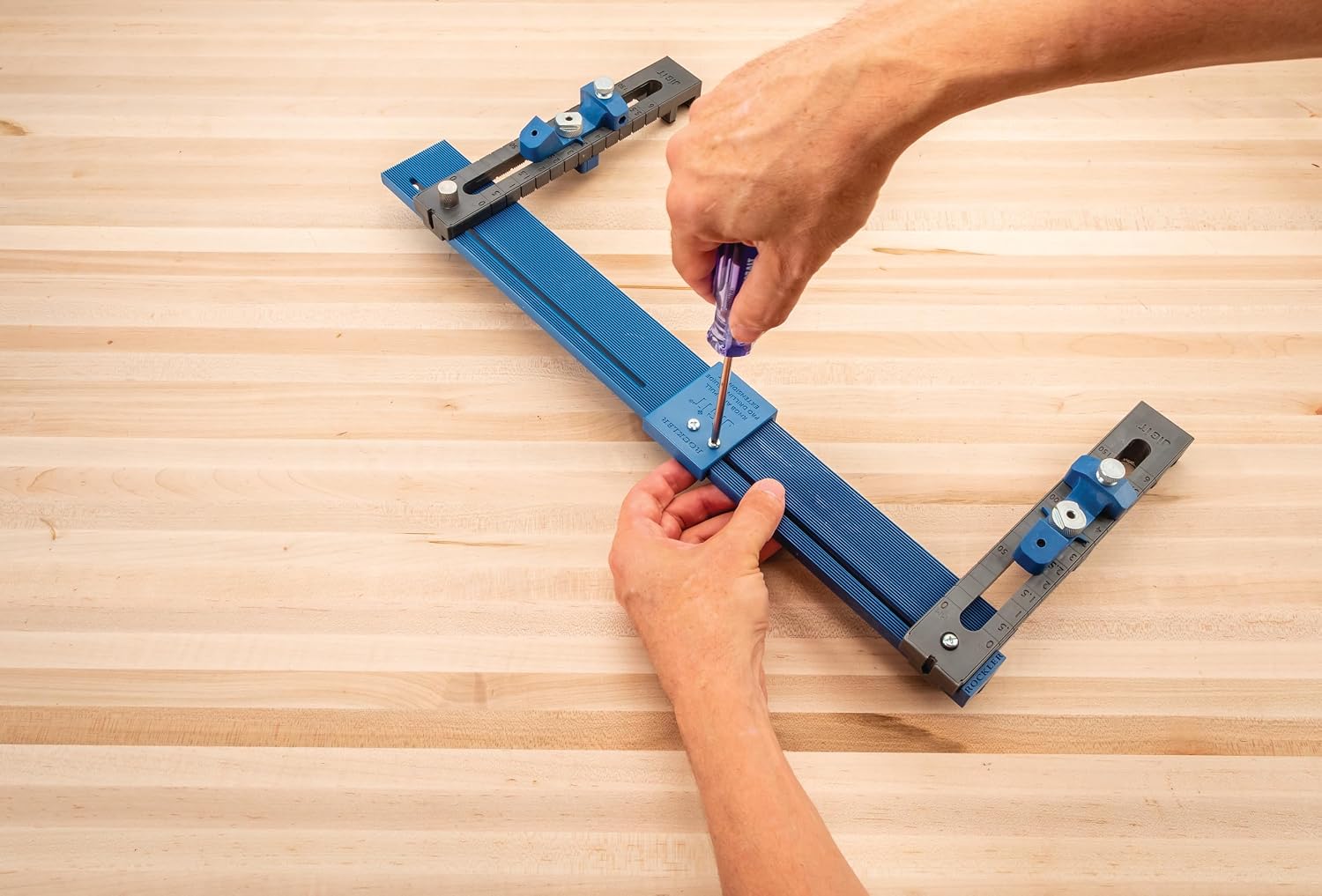 Rockler Jig-It Knob and Pull Pro Drilling Guide Extension - Cabinet Hardware Jig Extension for Template & Drawer Pull Jig - Cabinet Handle Tool for Long Pulls up to 18'' Center-to-Center