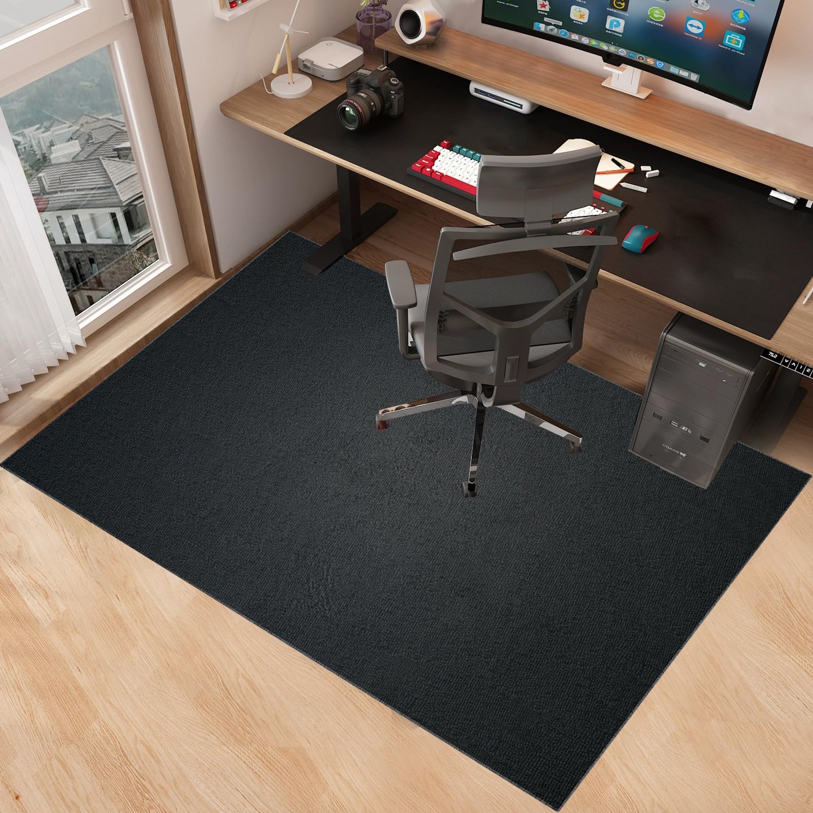 ZQUAL Chair Mat For Carpet 160 * 140cm Chair Mats For Hardwood Floor