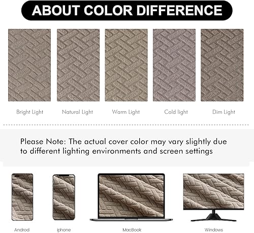 Miniatura 6 de Genina - Fundas impermeables de asiento para sillas de comedor y cocina (color gris pardo, 6 piezas)