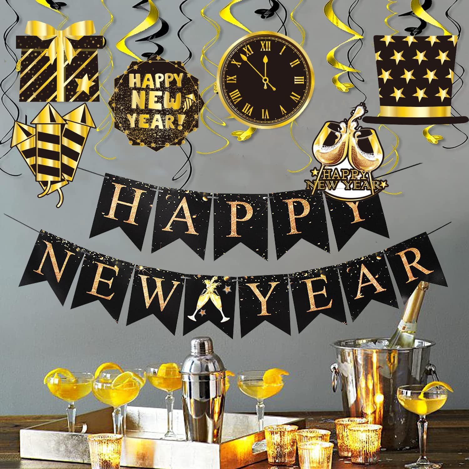 Happy New Year 2026 Banner, New Years Eve Decorations - Image 4