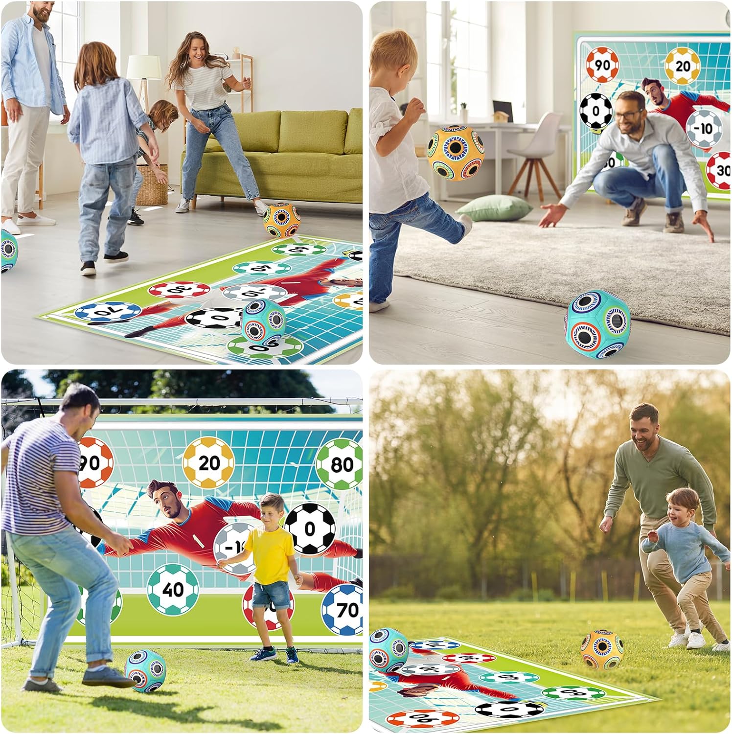 𝗫𝗔𝗪𝗔𝗖𝗔𝗛 Toy Soccer Ball Game Set for Kids ages 3-6, Indoor Outdoor Backyard Toss Soccer with 2 Sticky Balls & Foldable Fabric Goals, Football Sports Toy Gifts for 3 4 5 6 Years Old Boys Girls image 3 of 8 B0DGQGXT82