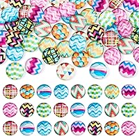 Vista 11 de Craftdady Cabujones de cristal impresos con piel de animal, 0.472 in, media redonda, parte trasera plana, cabujones de cúpula de cristal