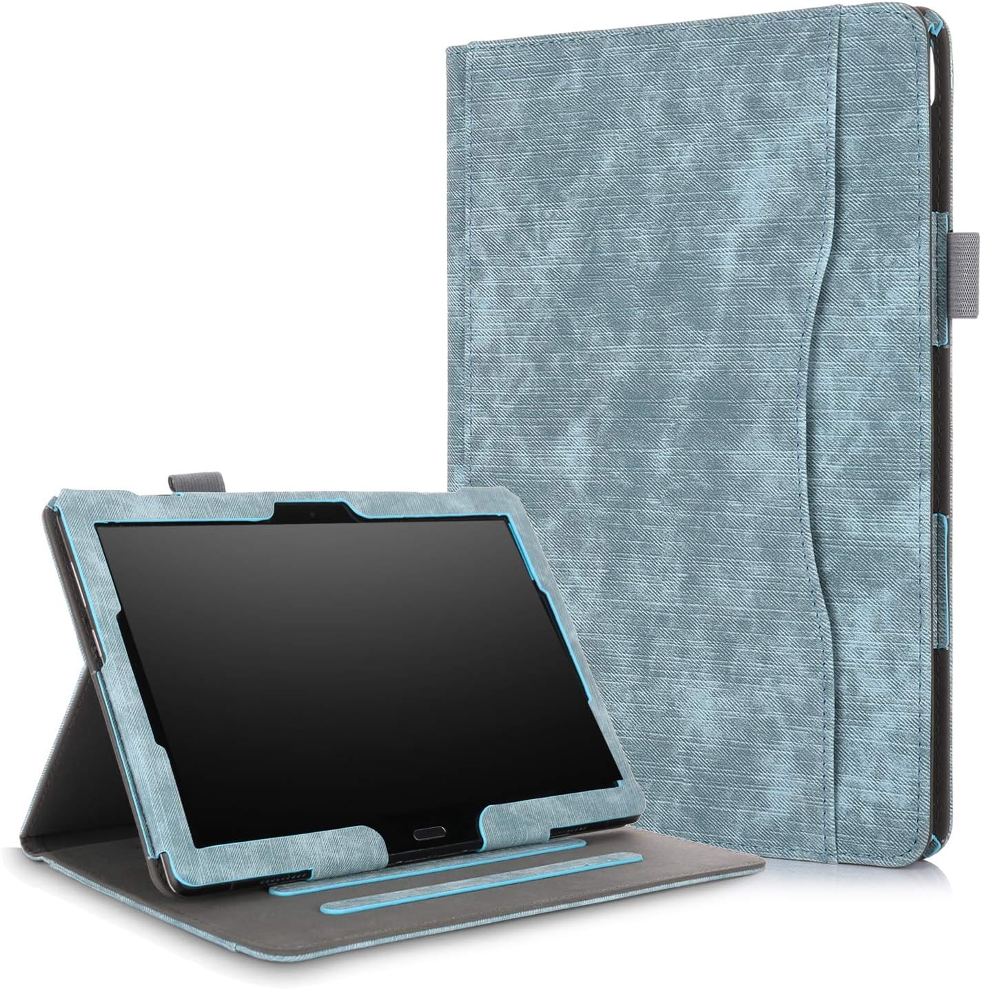 Xuanbeier Multifunctional Case for Lenovo Tab M10(TB-X505F TB-X505L TB-X605F TB-X605L) / P10(TB-X705F) with Multi-angles and Hand Holder, Gray blue