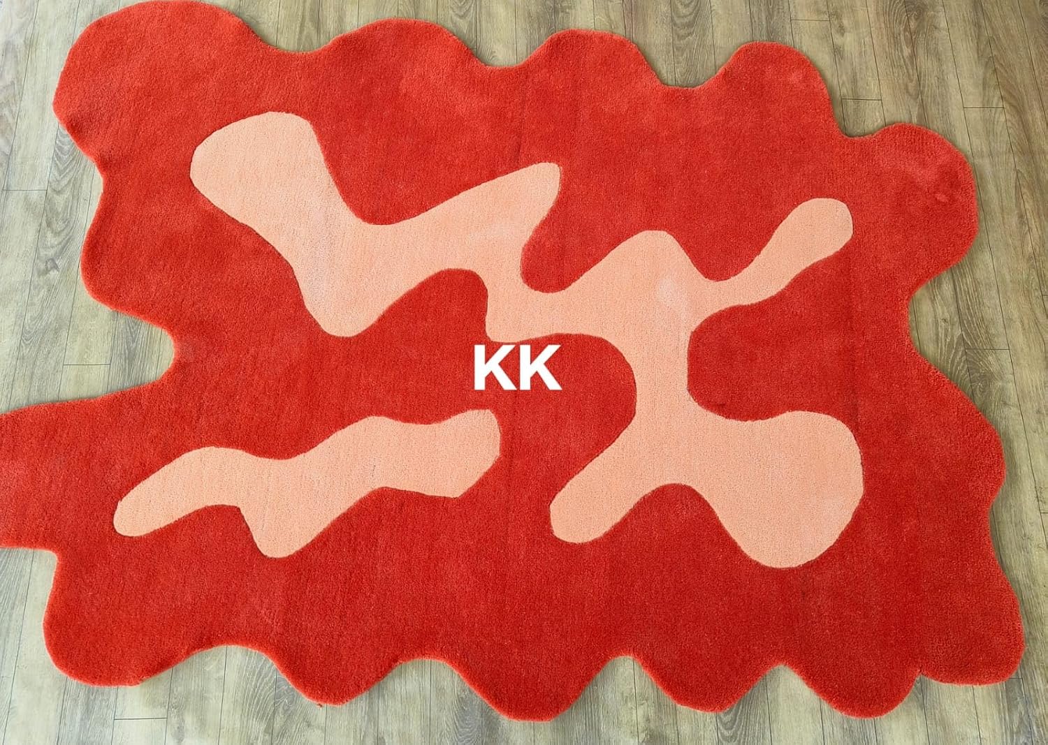 Modern Abstract Irregular Shaped Area Rug for Living Room Bedroom Dining Kitchen Cozy Cabin Decor, Farmhouse Floor Rug, Modern Accent Rug by KK Indian Rugs (8x10 Feet)