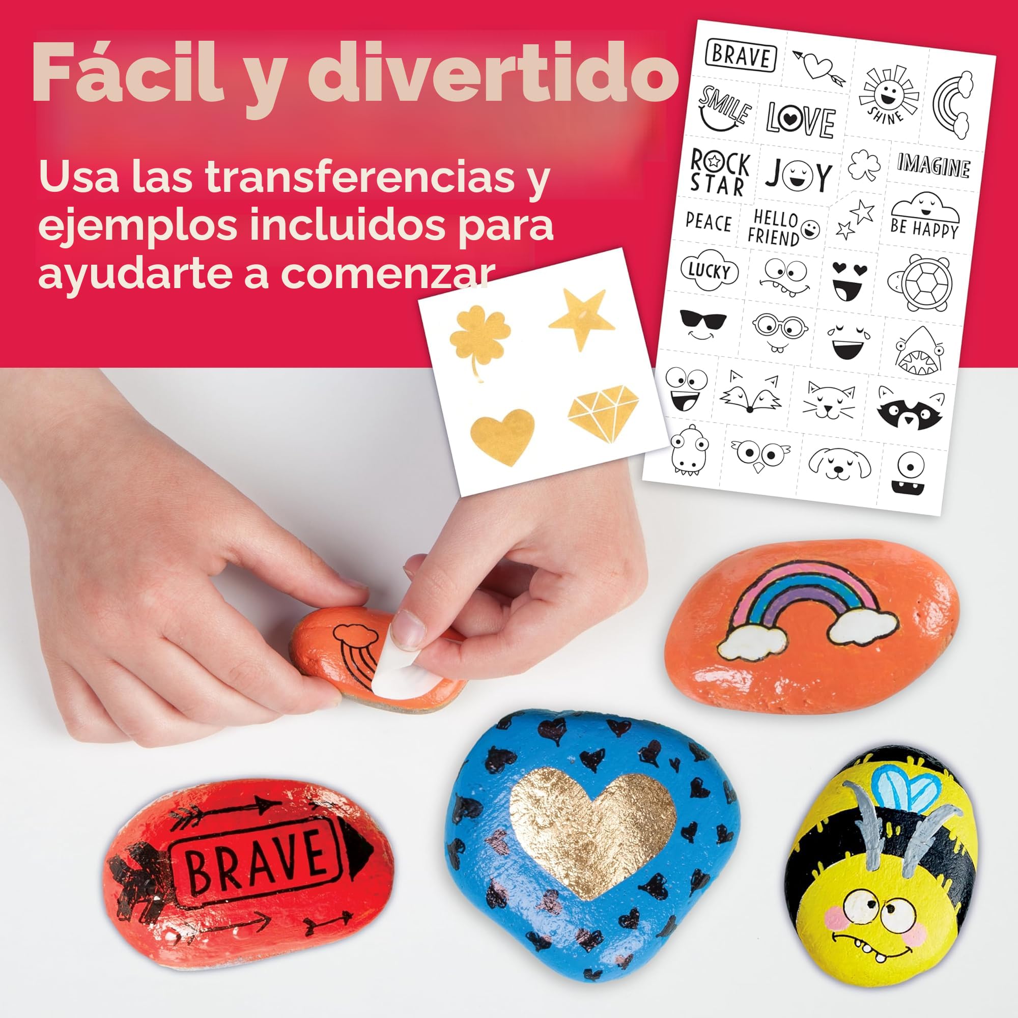 Kit de Pintura Brillante para Rocas para Niños de 6 a 12 Años Kit de Pintura Brillante para Rocas para Niños de 6 a 12 Años
