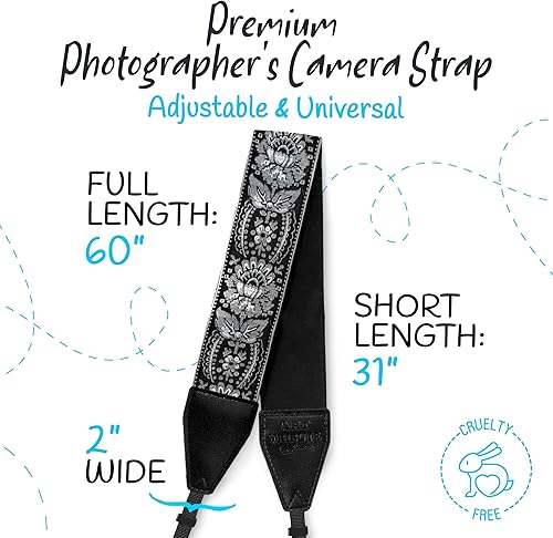Miniatura 5 de Art Tribute Camera Strap for All DSLR and Mirrorless Cameras. Photographers Strap Neck, Shoulder & Crossbody Camera Strap