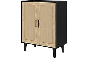 Small Sideboard Buffet Cabinet: Versatile Storage Solution with Chic Rattan Decor