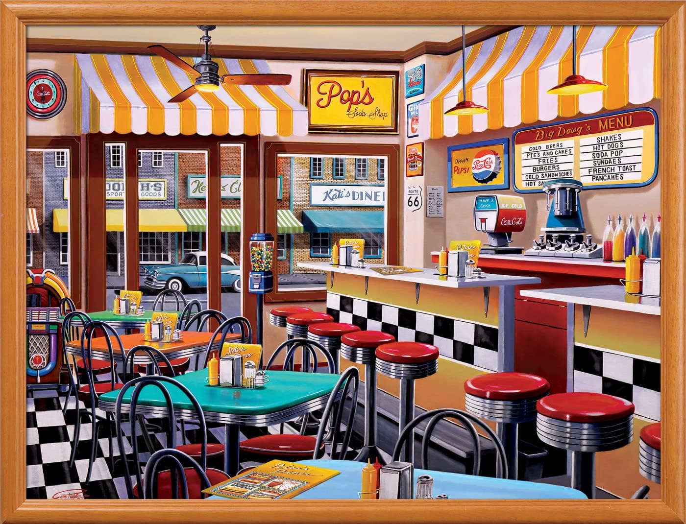 Masterpieces 750 Piece Jigsaw Puzzle For Adults and Family - Pop's Soda Fountain - 18"x24"
