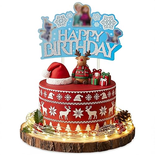 Miniatura 51 de Decoración para tartas de feliz cumpleaños para mujer, decoración vibrante y brillante para tartas con cartón resistente, fácil de instalar