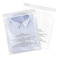 Vista 15 de 100 bolsas autoselladas de 1/16 de pulgada, bolsas de plástico transparente con aviso de asfixia, para impresiones, fotos, documentos, ropa