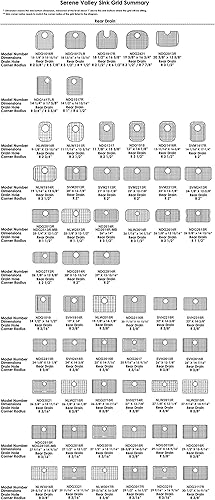 Miniatura 4 de Serene Valley Rejilla inferior del fregadero 29-1/2" X 16-1/2", drenaje centrado con radio de esquina 3/8", protector de fregadero SVH3017C